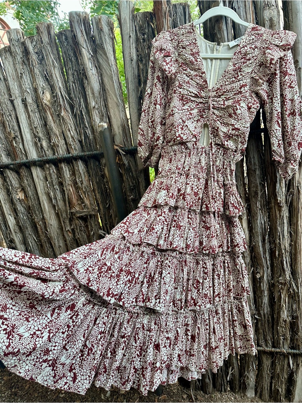 Sea NY Floral Ruffle Maxi Dress in Small